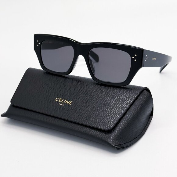 NEW CL40297U 01A CELINE SUNGLASSES BLACK GRAY WOMEN EYEWEAR - Picture 1 of 8